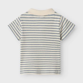 SET POLO E SHORT RIGATO/VERDE - NAME IT
