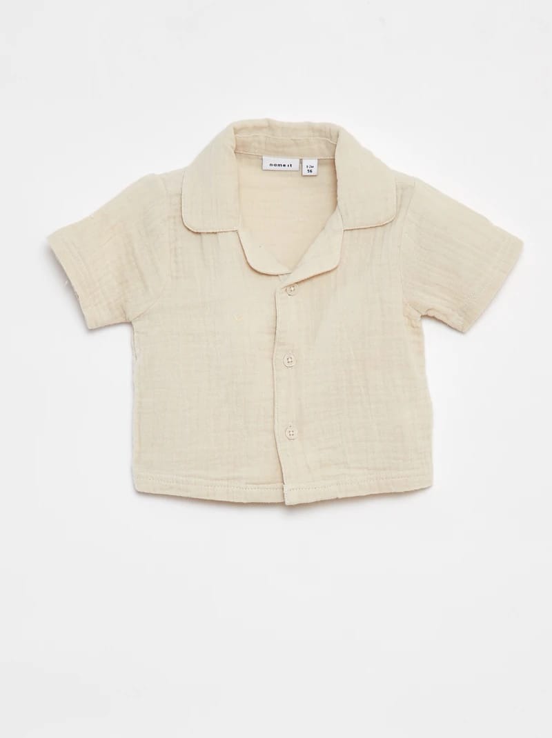 SET CAMICIA M/C E SHORTS SABBIA - NAME IT