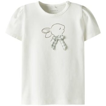 SET T-SHIRT CON CONIGLIO E SHORTS B.CO E VERDE - NAME IT