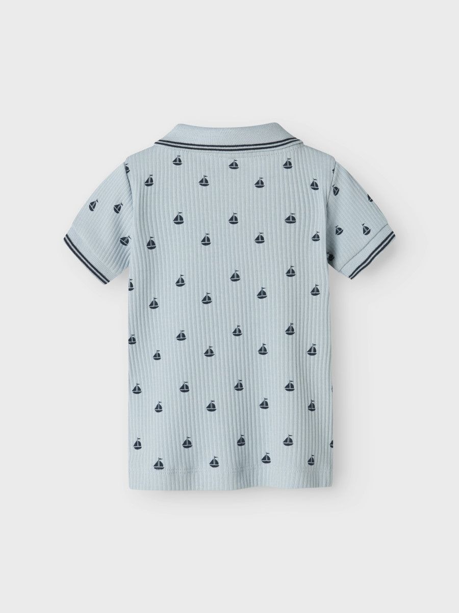 POLO M/C CELESTE CON BARCHE - NAME IT - immagine 2