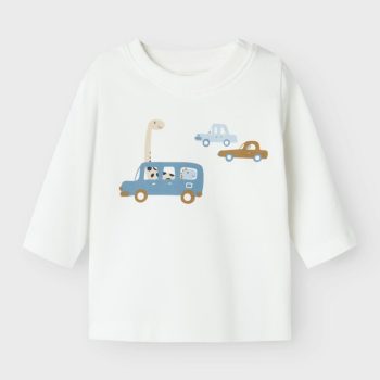 T-SHIRT M/L STAMPA DINOSAURO B.CO - NAME IT