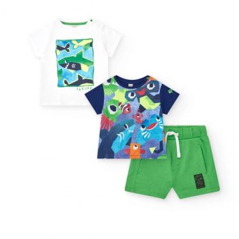 SET 2 T-SHIRT CON BERMUDA VERDE - TUC TUC