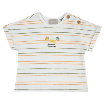 T-SHIRT M/C RIGHE VERDE/ORANGE - CHICCO