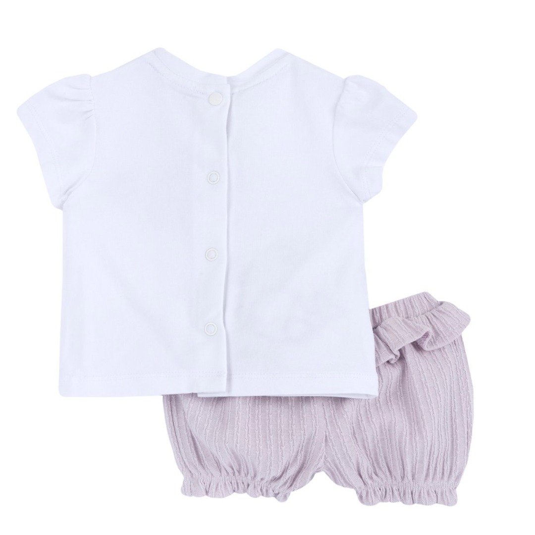 COMPLETO T-SHIRT M/C E SHORTS LILLA - CHICCO - immagine 2