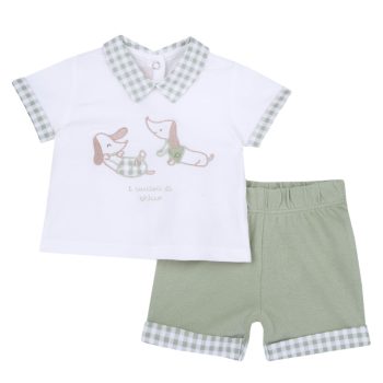 COMPLETINO T-SHIRT B.CA E SHORT VERDE - CHICCO