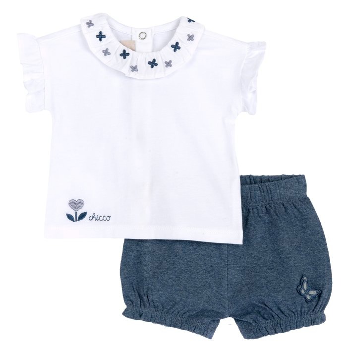 COMPLETO T-SHIRT M/C E SHORT BLU - CHICCO