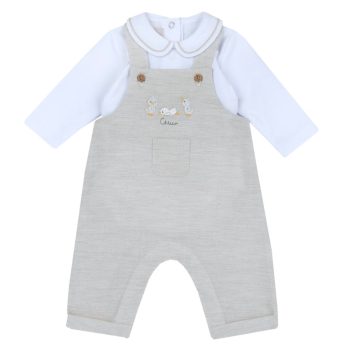 SALOPETTE LUNGA IN TELA BEIGE E POLO M/L - CHICCO