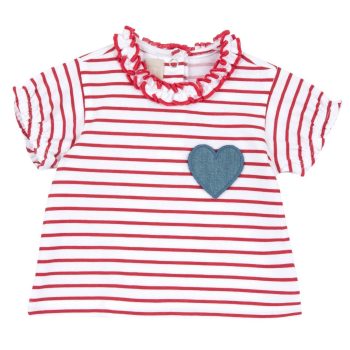 T-SHIRT M/C RIGHE CON ROSSO - CHICCO