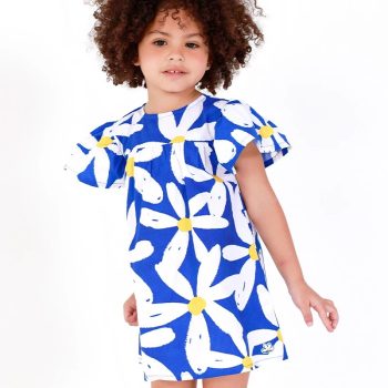 VESTITO BLU CON MARGHERITE - TUC TUC