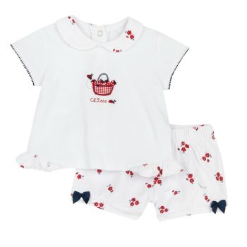 COMPLETO T-SHIRT E SHORT CON FIORI - CHICCO