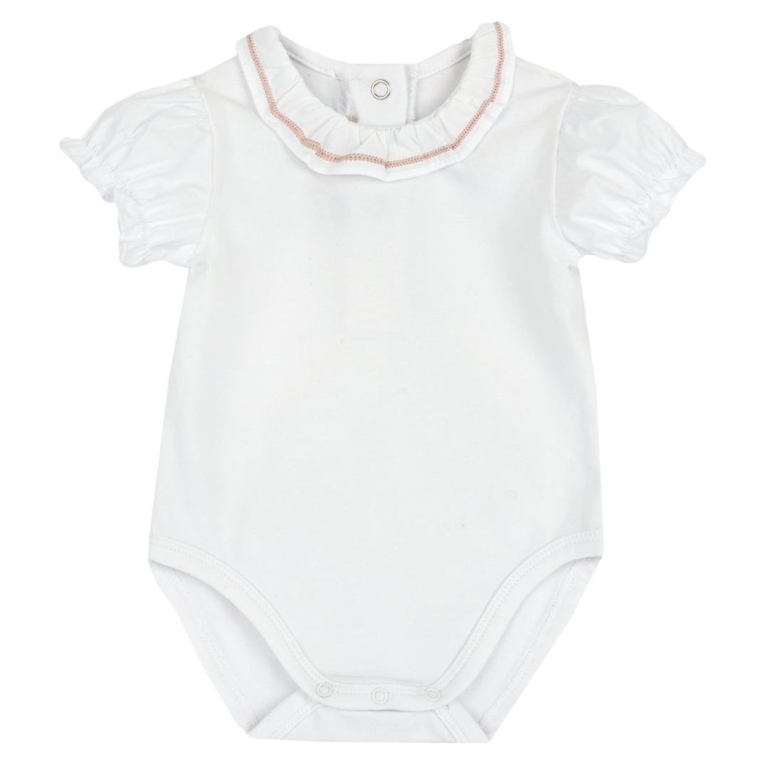 MAGLIETTA BODY M/C RICAMO ROSA - CHICCO