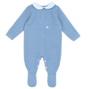 TUTINA INTERA MAGLIA CON COLLETTO CELESTE - CHICCO