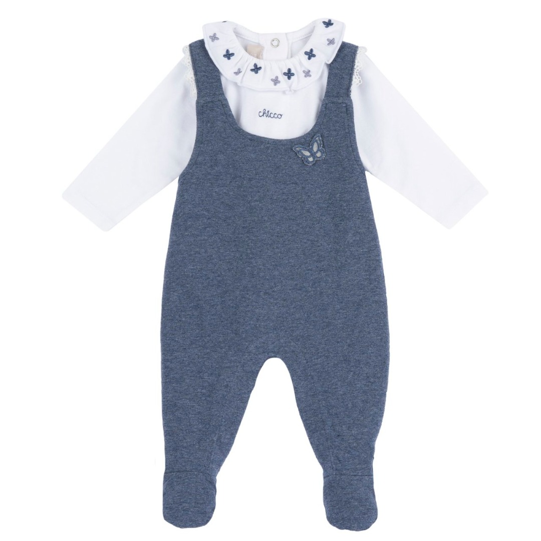 SALOPETTE BLU CON POLO BODY M/L CON FARF - CHICCO