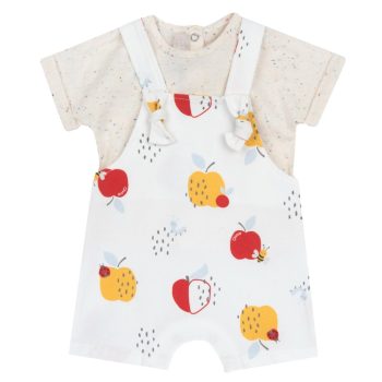 SALOPETTE CON MELE E T-SHIRT M/C - CHICCO