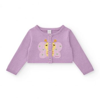 CARDIGAN LILLA CON FARFALLA - TUC TUC