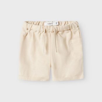SHORT BEIGE COTONE CON TASCA - NAME IT