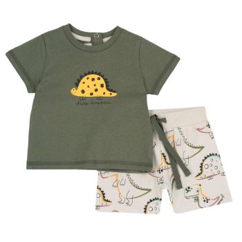 SET T-SHIRT DINOSAURO E BERMUDA VERDE - CHICCO