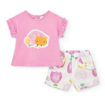 COMPLETO 2PZ CON SHORTS FIORI B.CO - TUC TUC