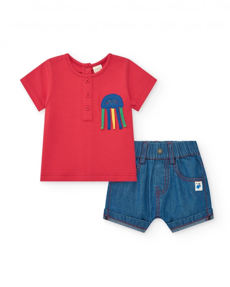 COMPLETO 2PZ CON SHORT JEANS - TUC TUC