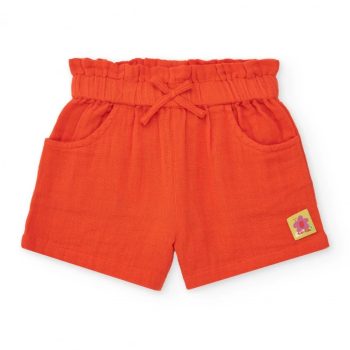 PANTALONCINO ARANCIO CON FIOCCO - TUC TUC