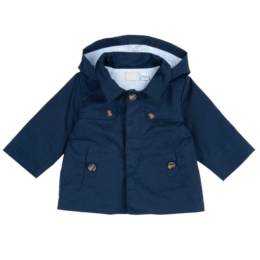 TRENCH CON CAPPUCCIO BLU - CHICCO