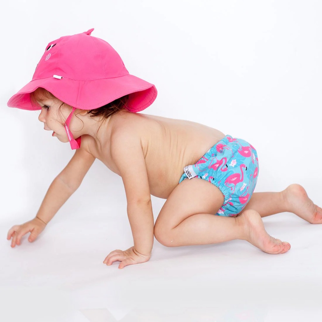 ZOOCCHINI SET COSTUMINO CONTENITIVO + CAPPELLO FENICOTTERO - immagine 2