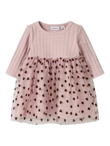 VESTITO ROSA M/L COSTINE CON TULLE - Name it