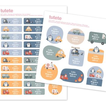Etichette Adesive 29pz City Cars - Tutete