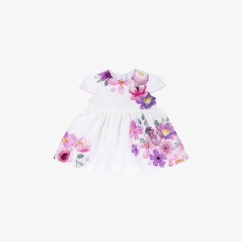 ABITO M/C B.CO CON FIORI FUXIA - CHICCO