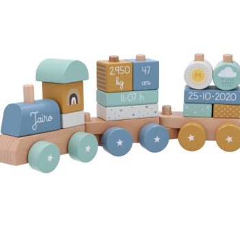Trenino Legno Zoo Sunrise Personalizzabile - Monneka