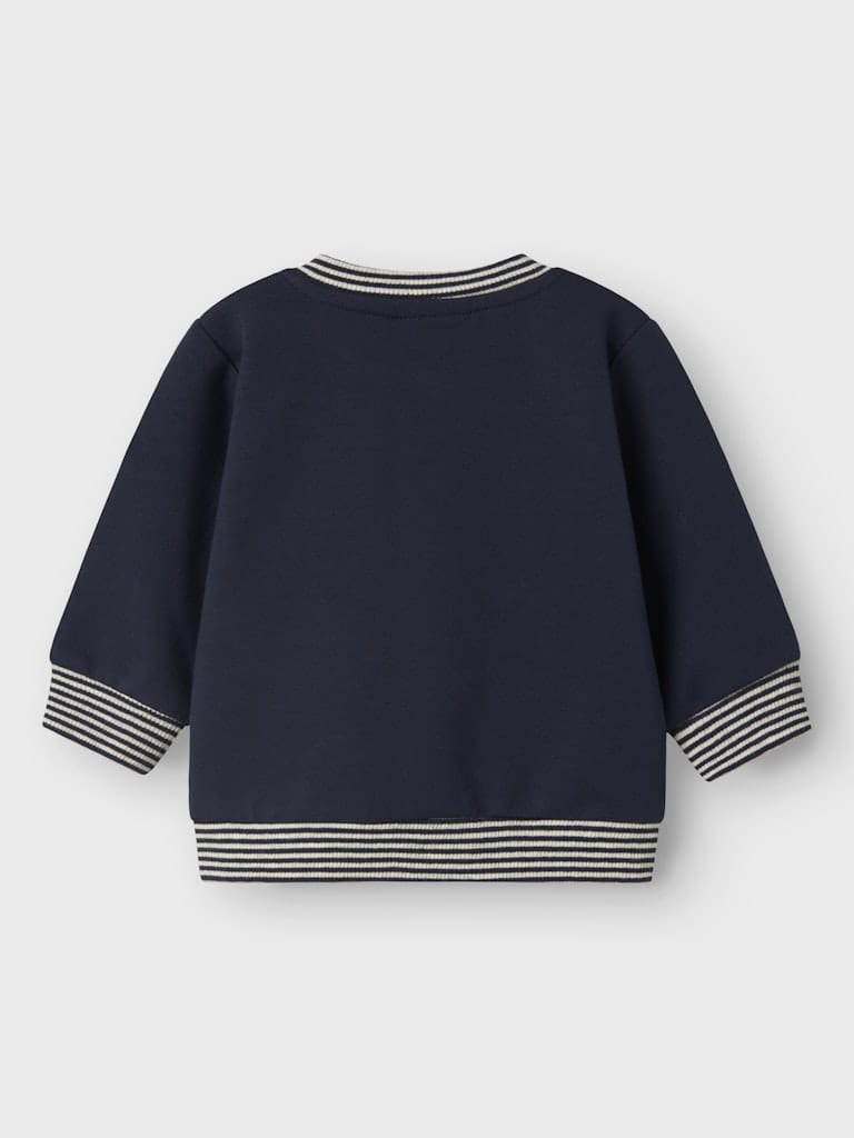 FELPA GARZATA CON ZIP E POSINI RIGATI BLU - Name it - immagine 2
