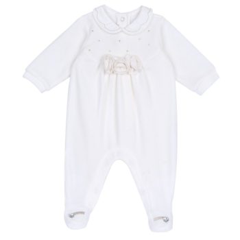 TUTINA CINIGLIA BIANCA CON ROSE APPLICATE INTERNO GAMBA - Chicco