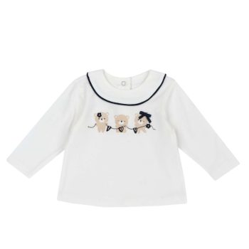 MAGLIETTA M/L JERSEY BIANCO CON ORSETTI - Chicco
