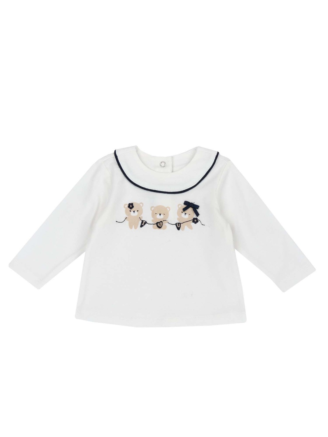 MAGLIETTA M/L JERSEY BIANCO CON ORSETTI - Chicco