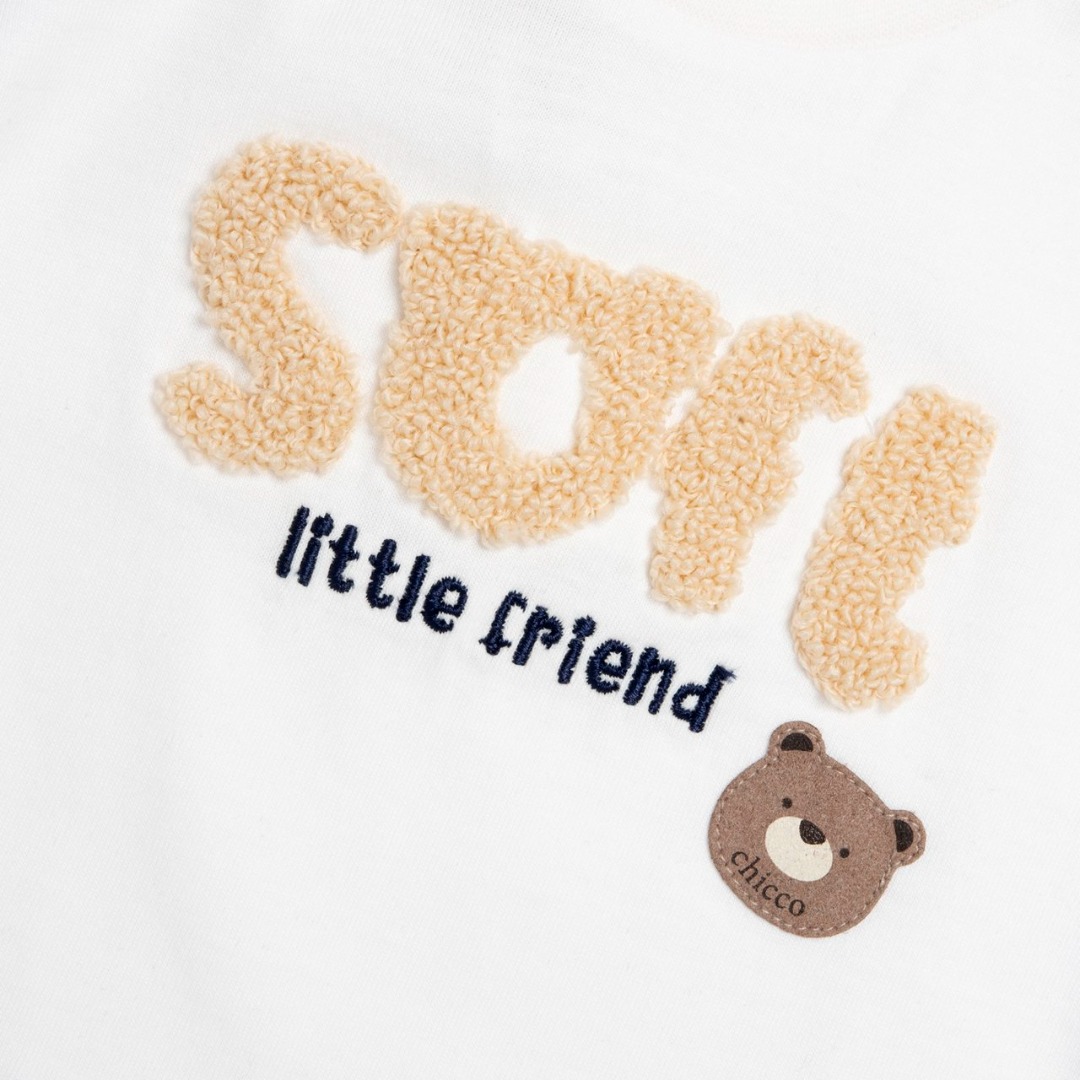 MAGLIA M/L BIANCA RICAMO SPUGNA "SOFT" - Chicco - immagine 2