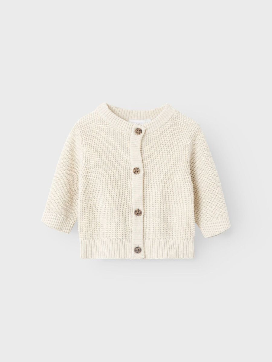 CARDIGAN A NIDO D'APE BEIGE - Name it