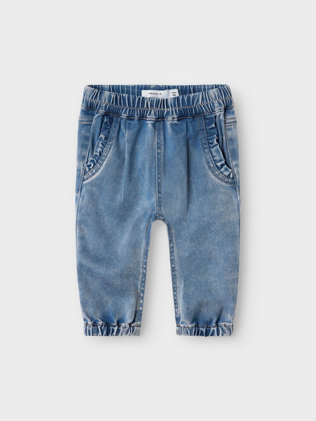 JEANS LUNGO CHIARO CON VOLANT - Name it