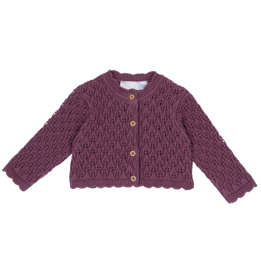 CARDIGAN LAVORATO A MAGLIA ROSA SCURO - Chicco