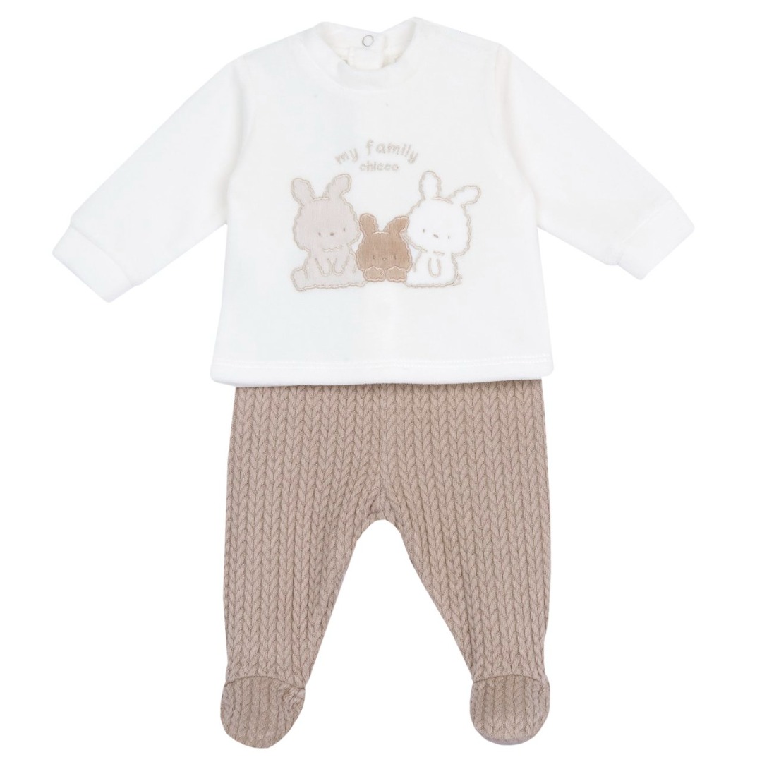 COMPLETO CINIGLIA MAGLIA M/L E PANTALONE INTRECCIATO - Chicco
