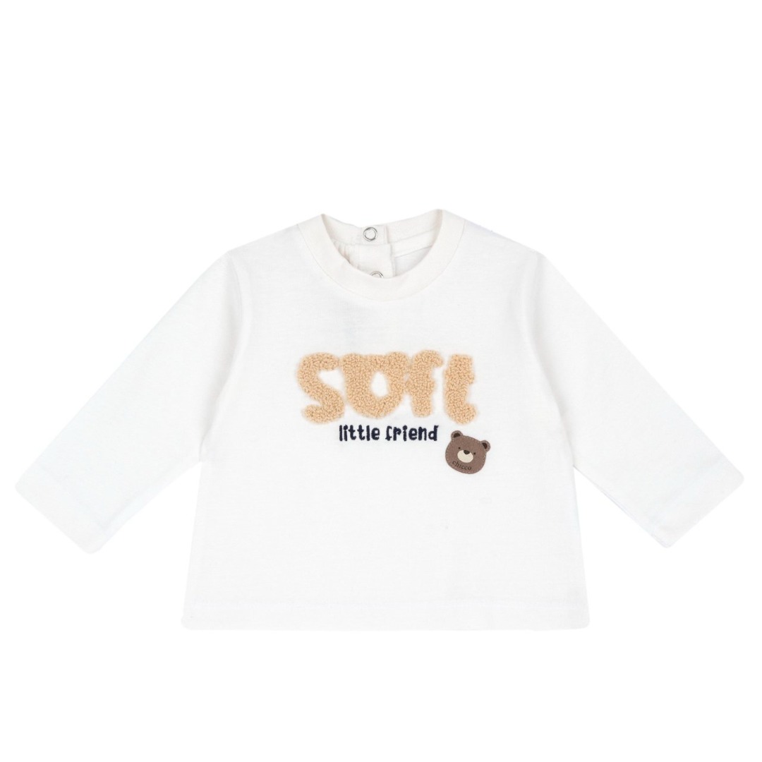 MAGLIA M/L BIANCA RICAMO SPUGNA "SOFT" - Chicco