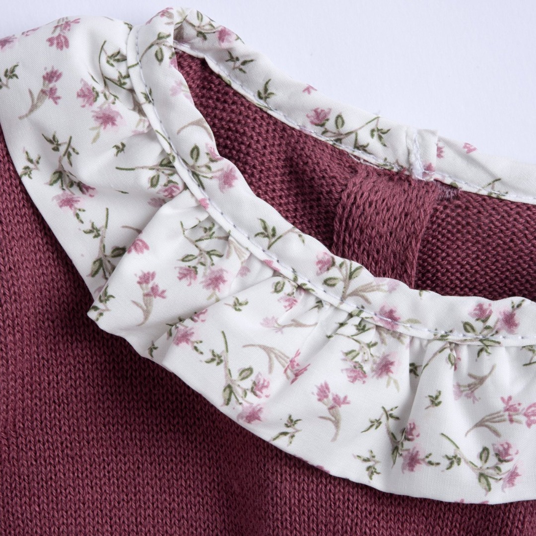 TUTINA IN MAGLIA CON COLLETTO A FIORI - Chicco - immagine 3