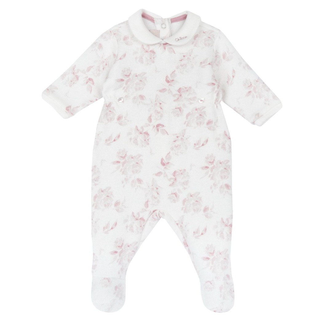 TUTINA IN MAGLIA BIANCA FANTASIA FIORI ROSA - Chicco