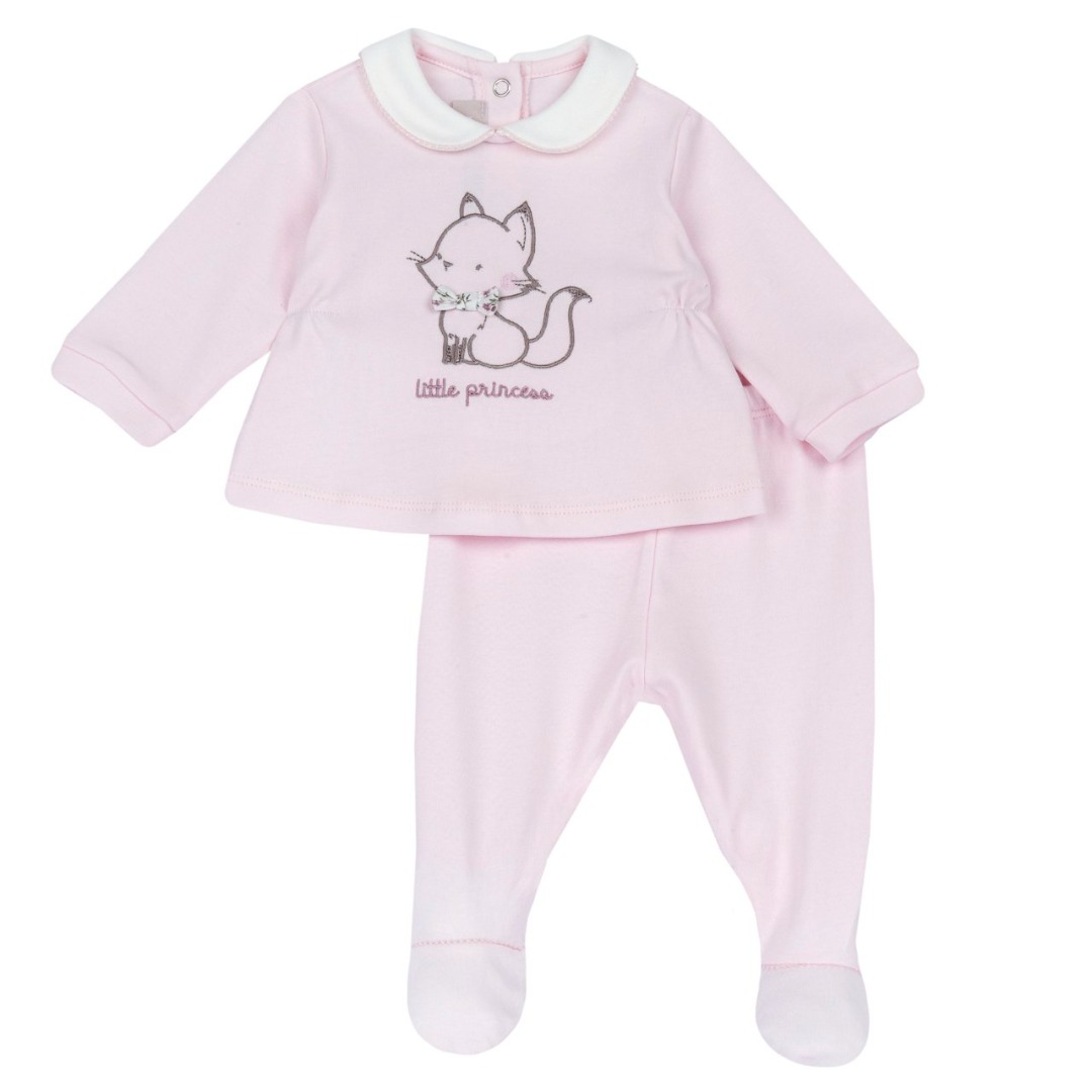 COMPLETO MAGLIA M/L E PANTALONE ROSA FOX - Chicco
