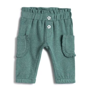 PANTALONE FELPA LUNGO VERDE TASCHE CON VOLANT - Chicco