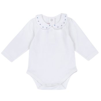 MAGLIA BODY M/L COLLETTO CON POIS CELESTE - Chicco