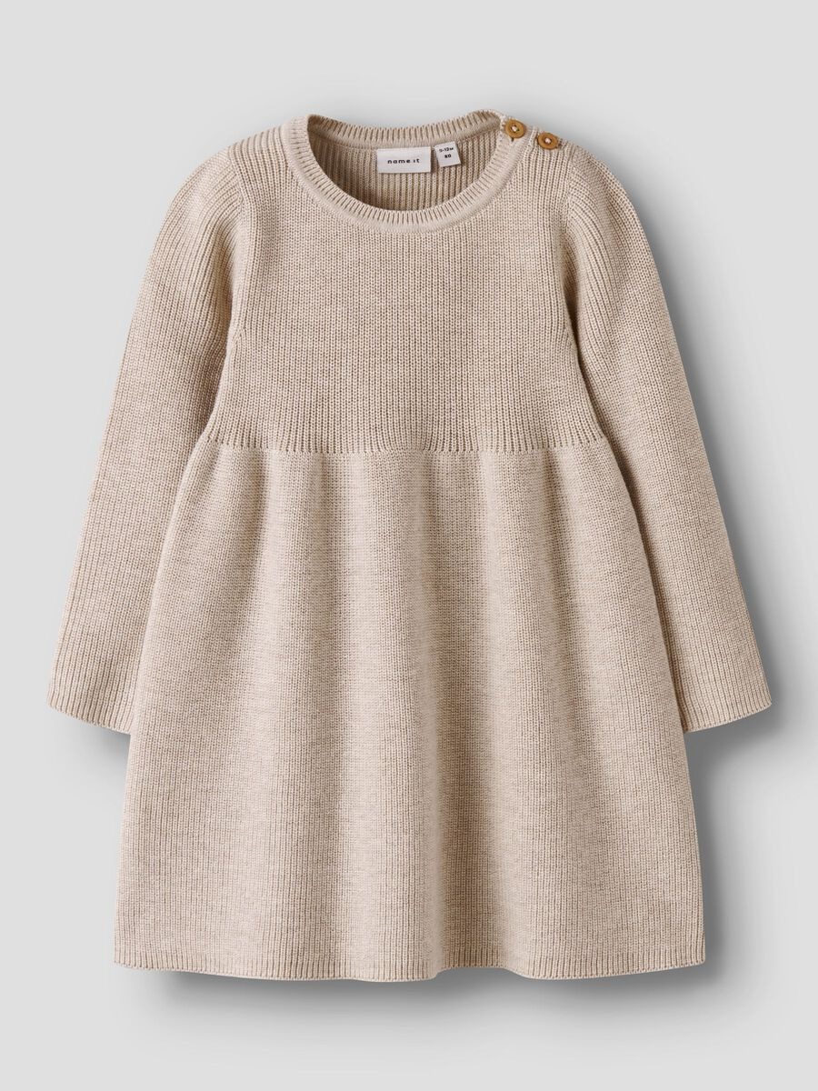 VESTITO IN MAGLIA BEIGE - Name it