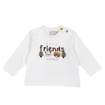 T-SHIRT M/L BIANCA RICAMO "FRIENDS" - Chicco