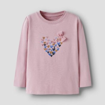T-SHIRT M/L ROSA CON CUORI - Name it
