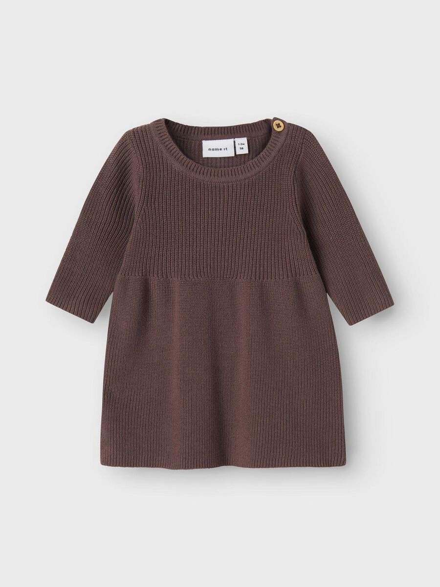 VESTITO IN MAGLIA MARRONE - Name it