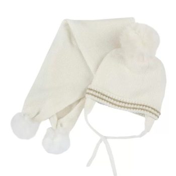 SCIARPA E CAPPELLO CON PONPON BIANCO - Chicco